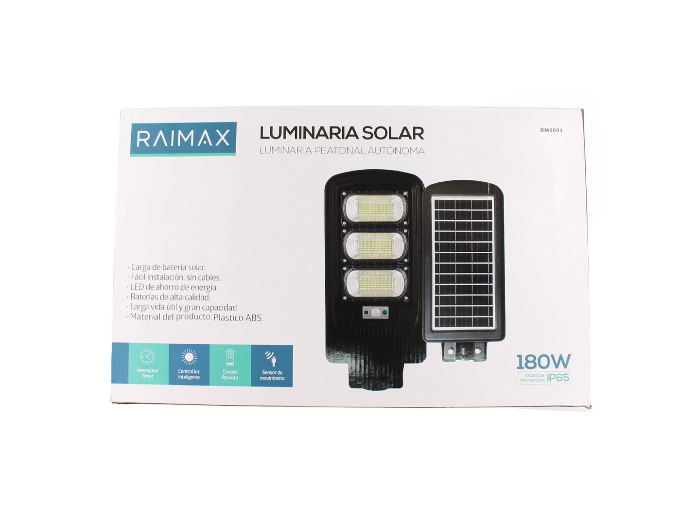 Foco Solar 180W LED IP65 con Sensor y Control RM0003 Raimax 2