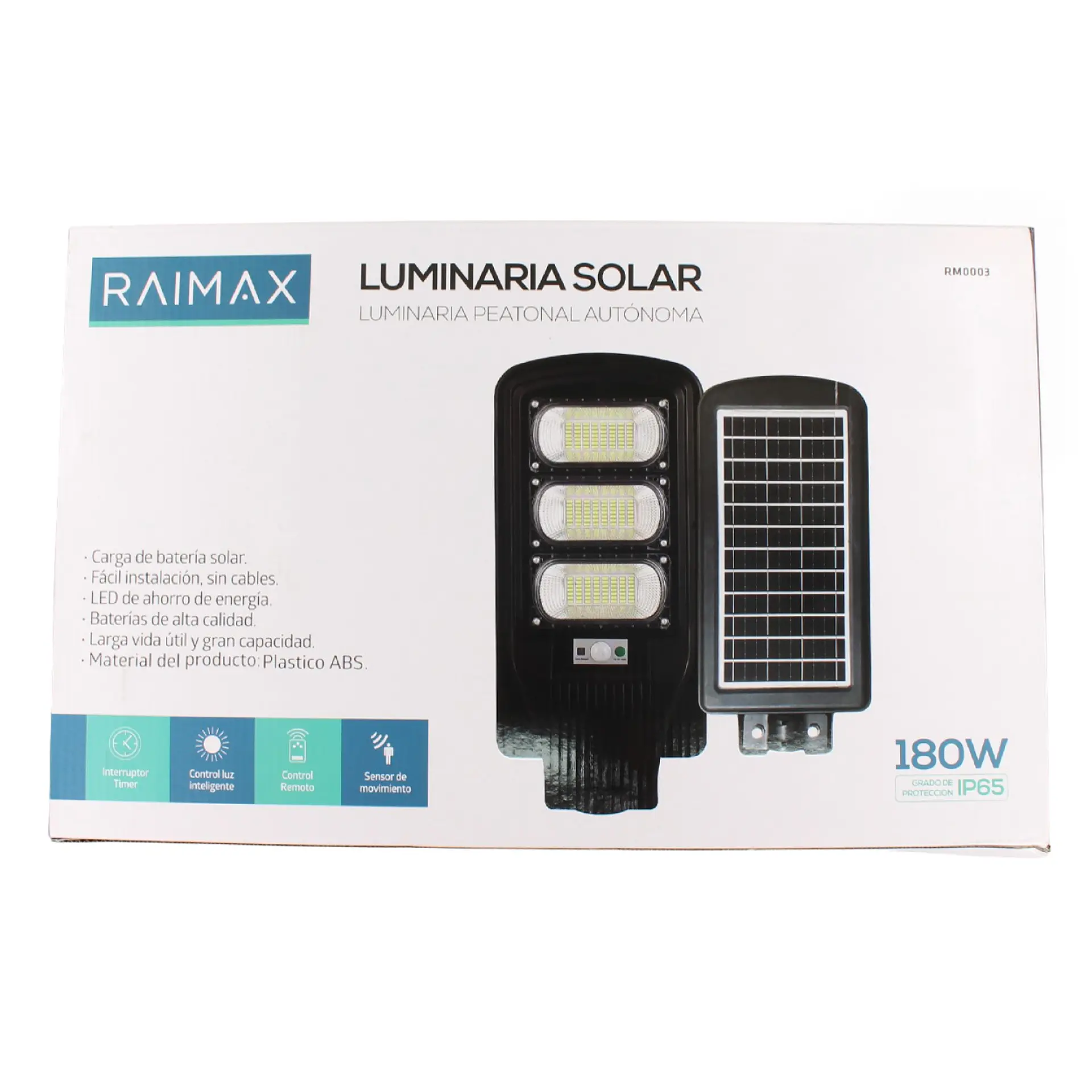 Foco Solar 180W LED IP65 con Sensor y Control RM0003 Raimax 2