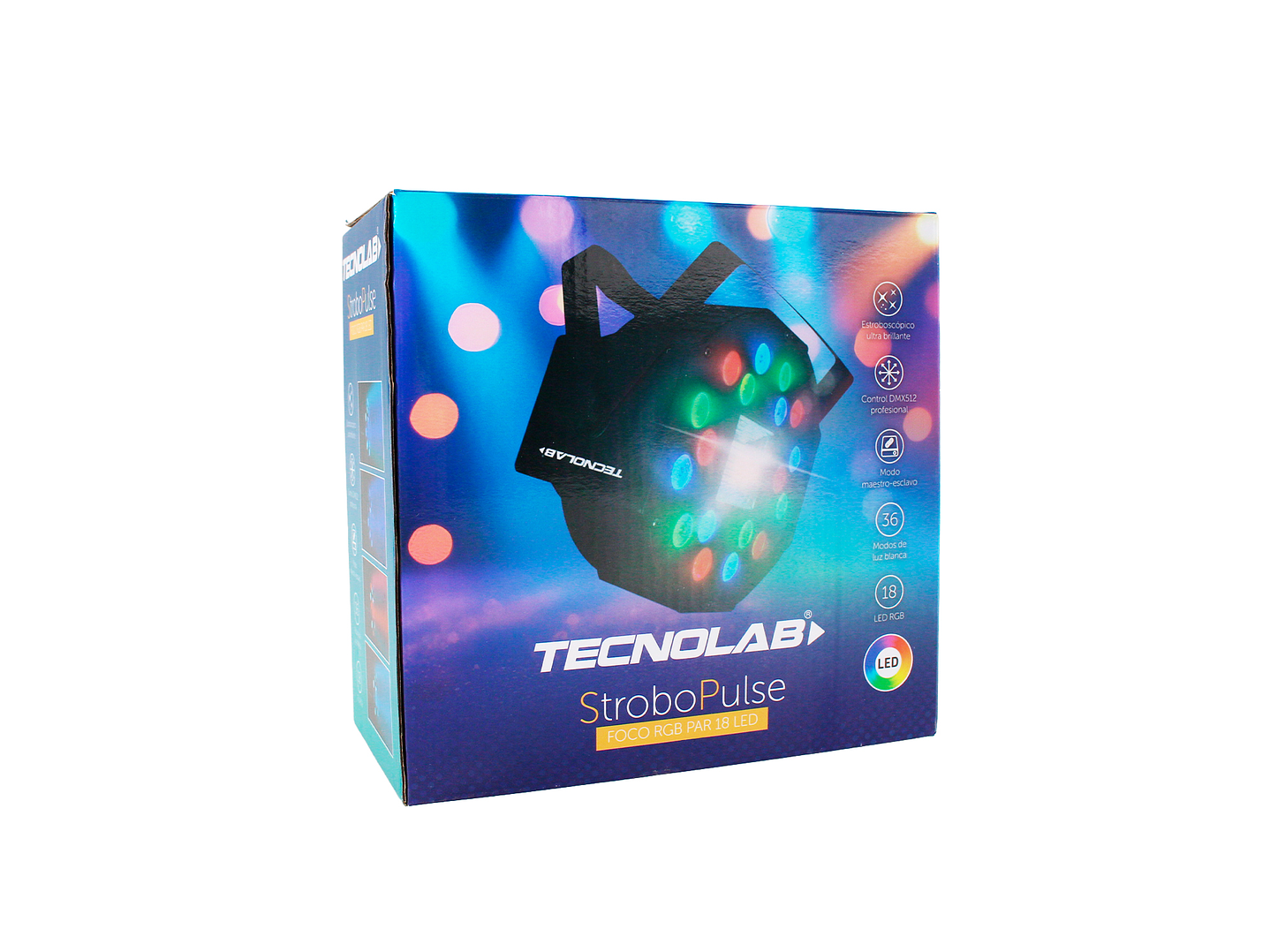 Foco Par Rgb 18 Led Estrobo Pulse Y Dmx512 TL772 Tecnolab 8