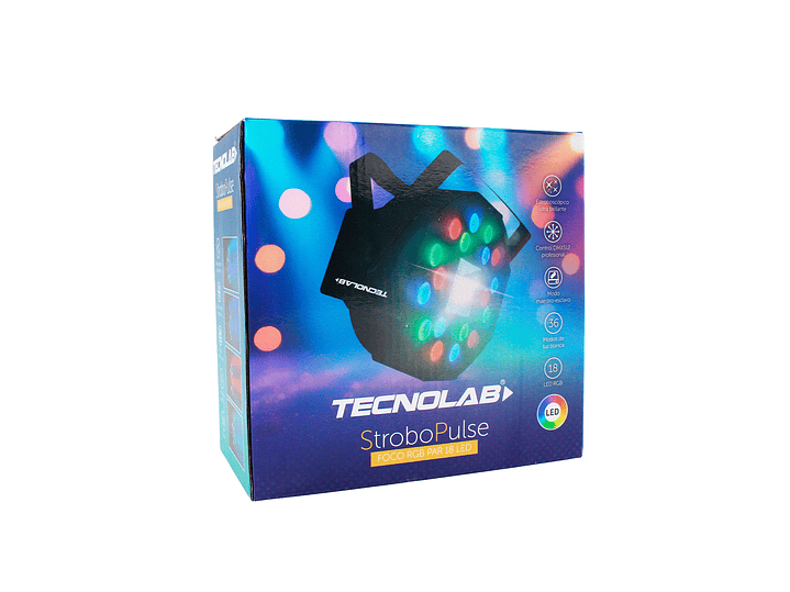 Foco Par Rgb 18 Led Estrobo Pulse Y Dmx512 TL772 Tecnolab 8