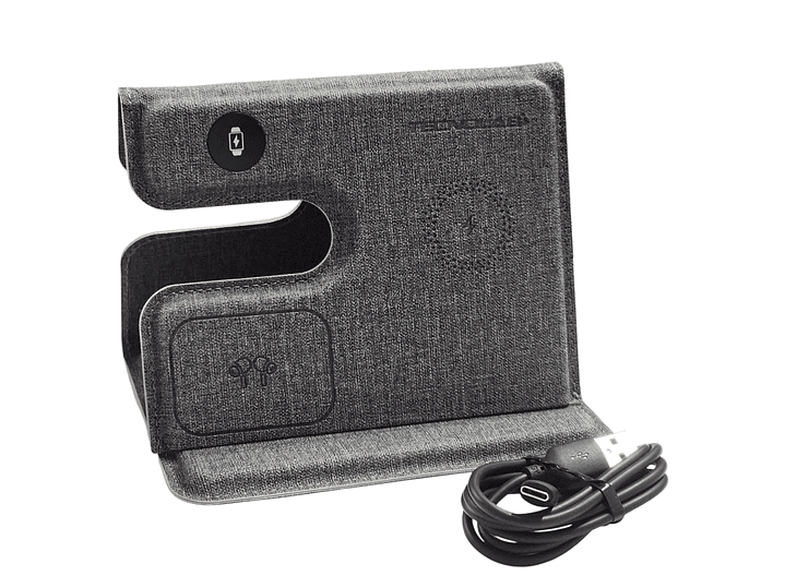 Cargador inalámbrico plegable 3 en 1 Qi 15W TL661 Tecnolab 9