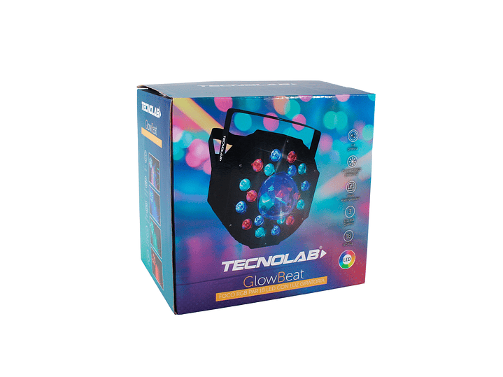 Foco LED RGB PAR 18 GlowBeat DMX512 TL773 Tecnolab 8