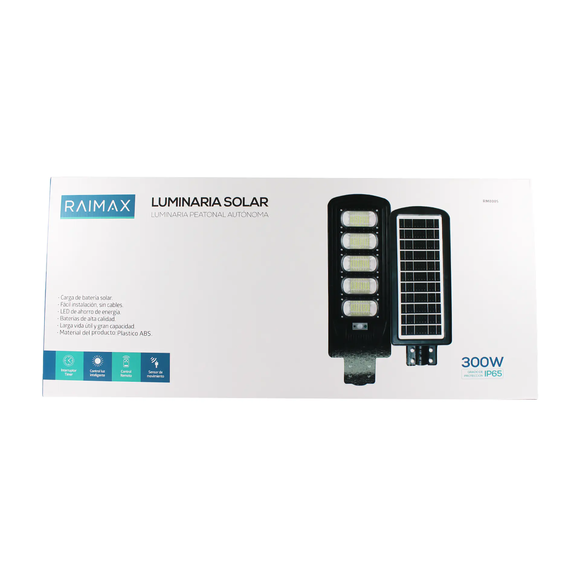 Foco Solar 300W LED IP65 con Sensor y Control RM0005 Raimax 3