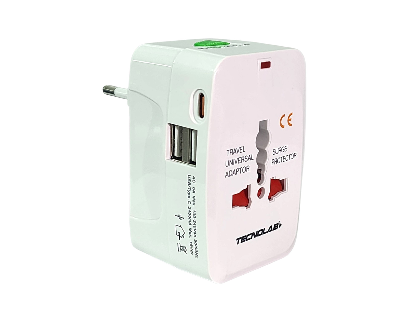 Adaptador Enchufe Universal Viaje VoltWorld TL777 Tecnolab 1