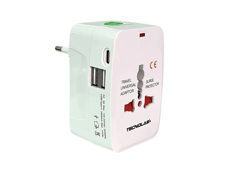 Adaptador Enchufe Universal Viaje VoltWorld TL777 Tecnolab 1