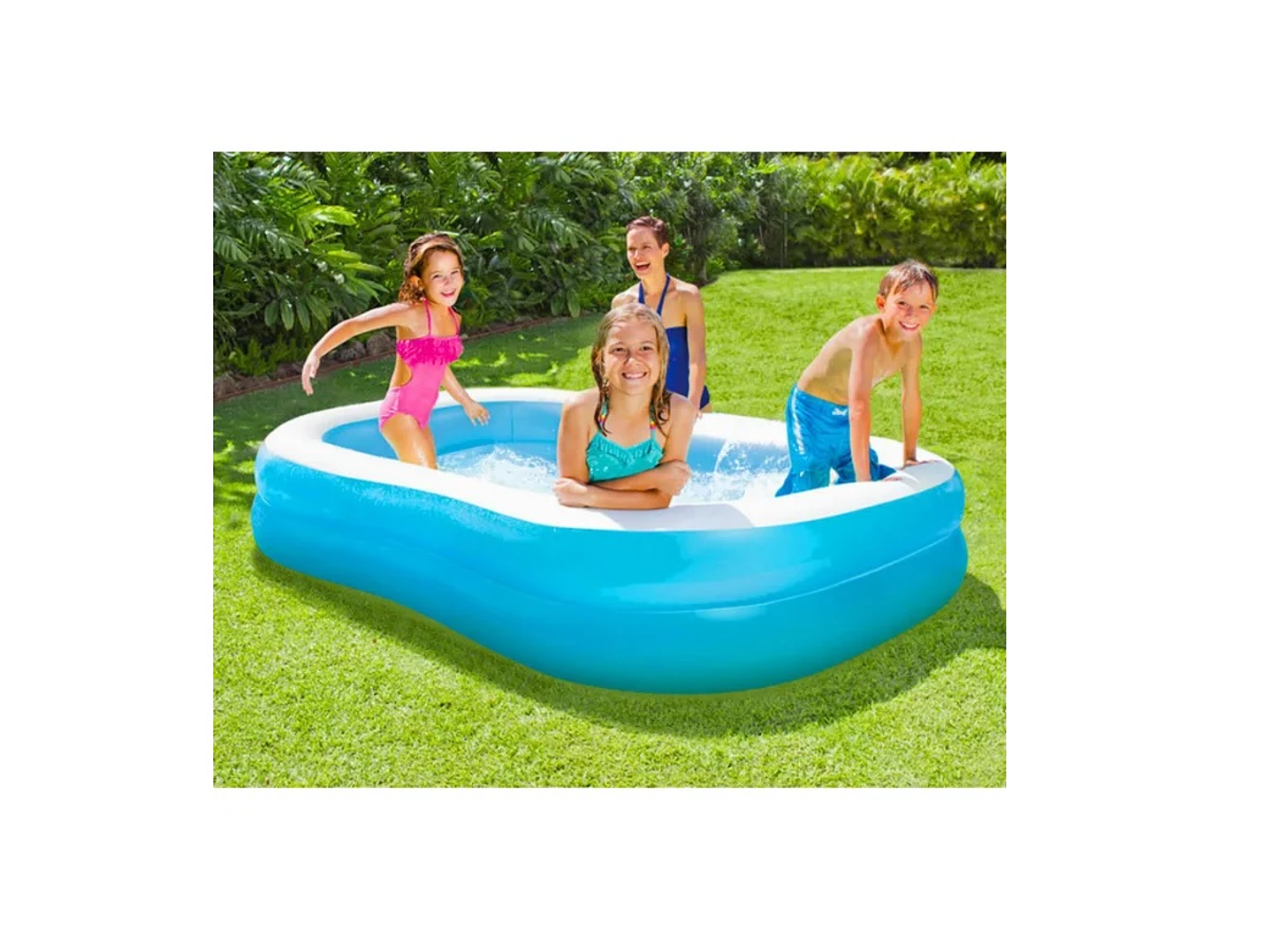 Piscina Inflable Rectangular 201cm 2 Anillos DBG1728 Dblue 2