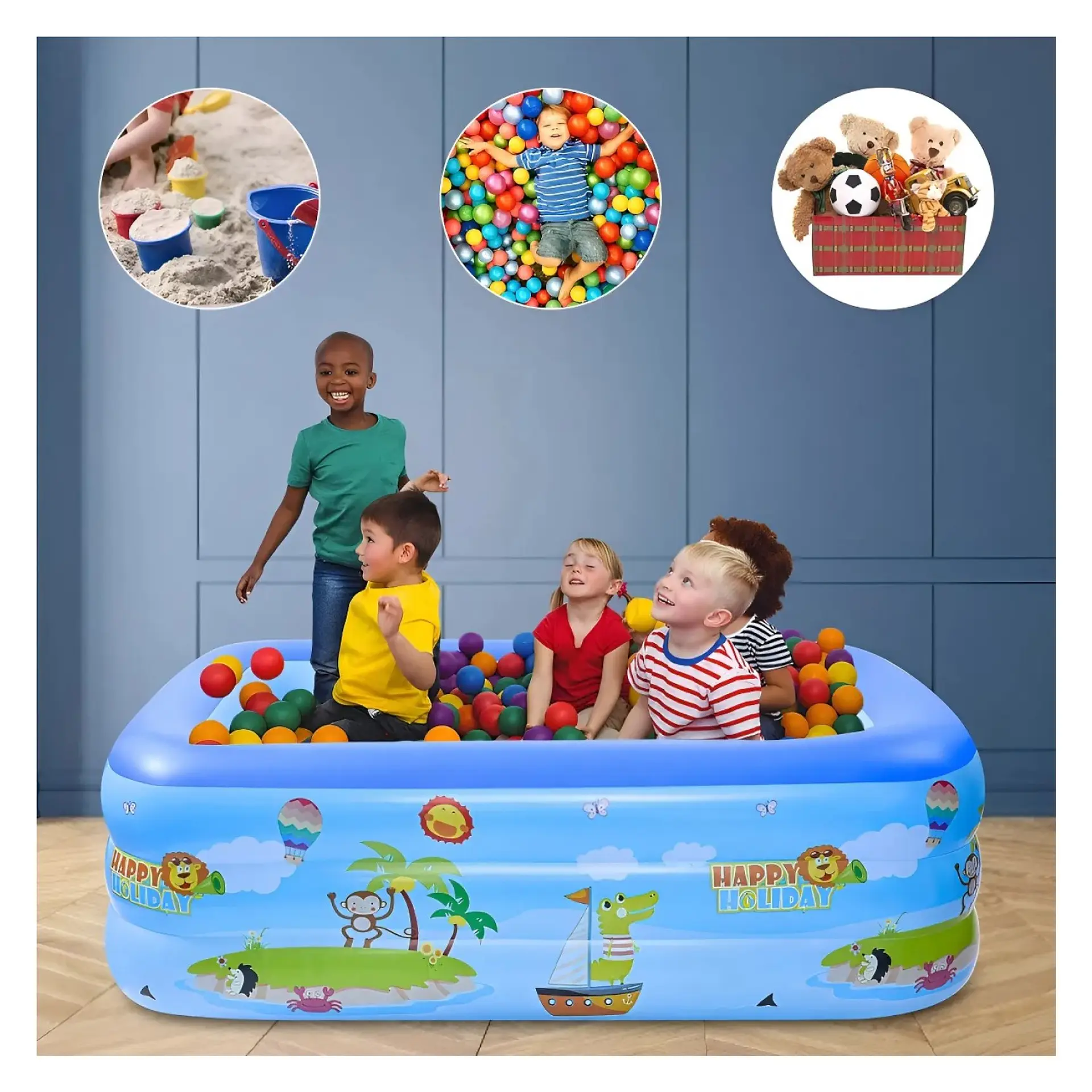 Piscina Inflable 115cm con 3 Anillos Diseños DBG1727 Dblue 3