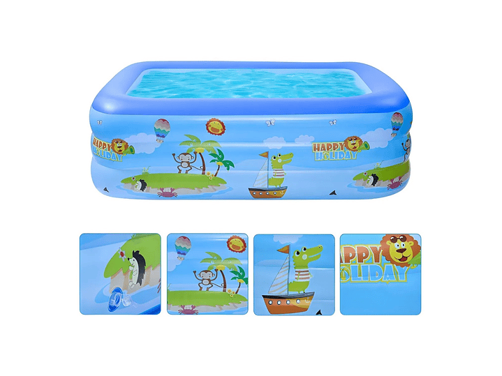 Piscina Inflable 115cm con 3 Anillos Diseños DBG1727 Dblue 4