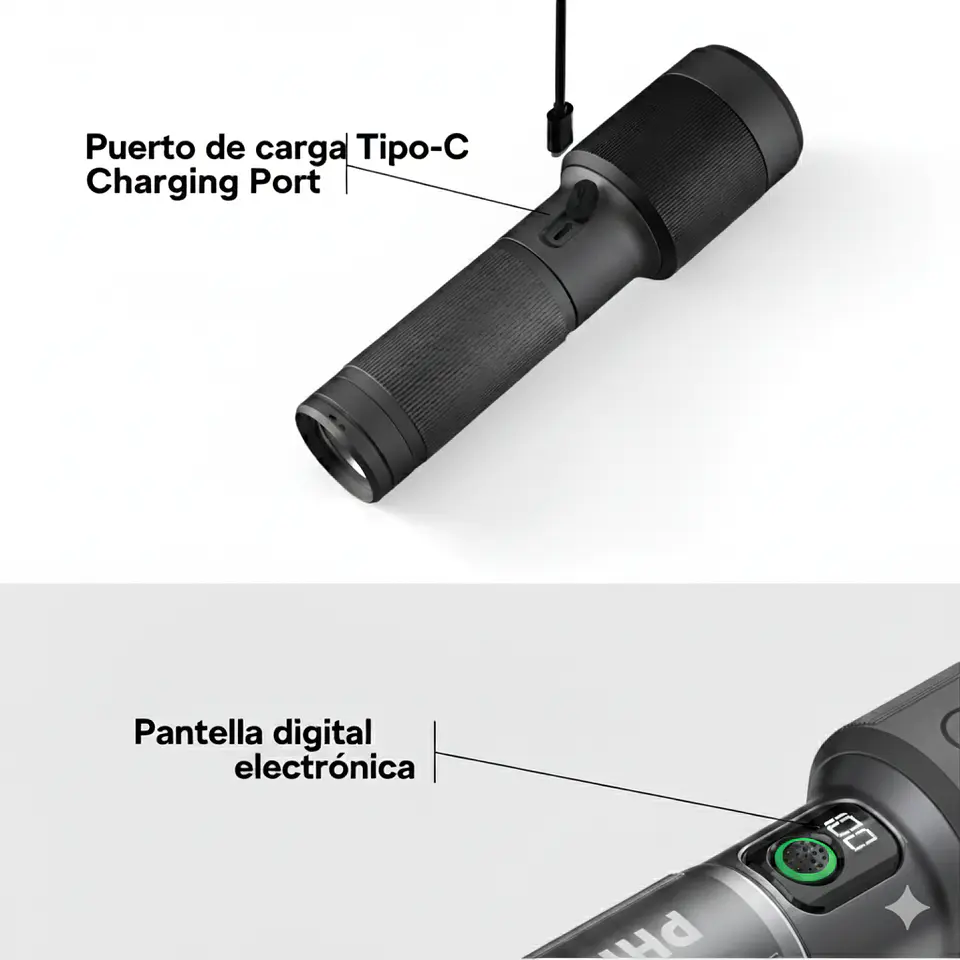 Linterna LED Recargable 2300lm 60W SFL5101 Philips 4
