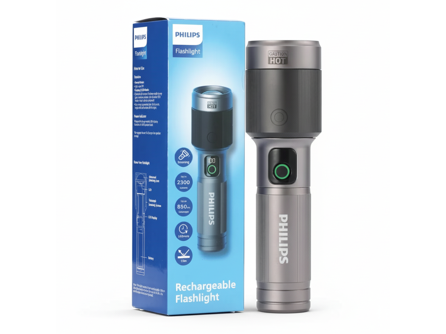 Linterna LED Recargable 2300lm 60W SFL5101 Philips 5