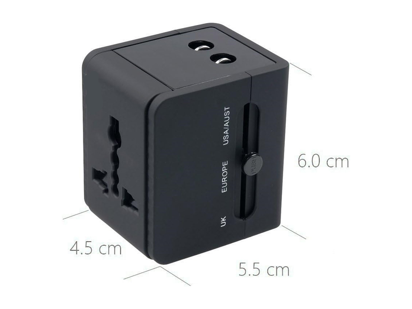 Adaptador Universal De Viaje 2 Usb ProAdaptor TL354 Tecnolab 5