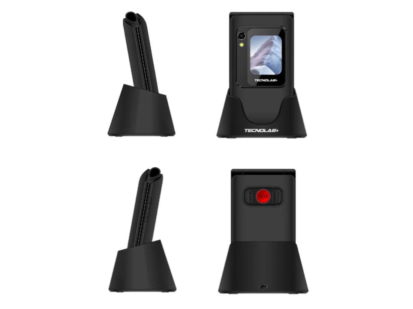 Celular Senior 4G Doble Pantalla BT TL705BK Tecnolab Negro 2