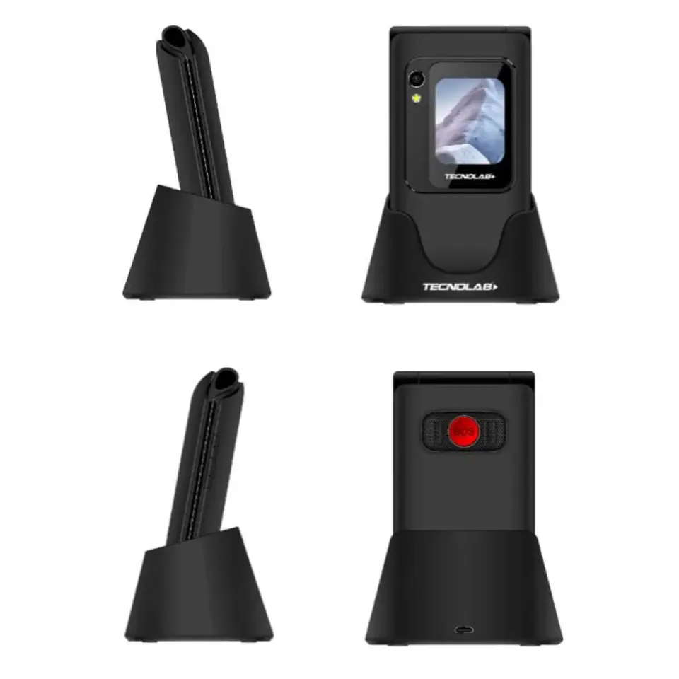 Celular Senior 4G Doble Pantalla BT TL705BK Tecnolab Negro 2