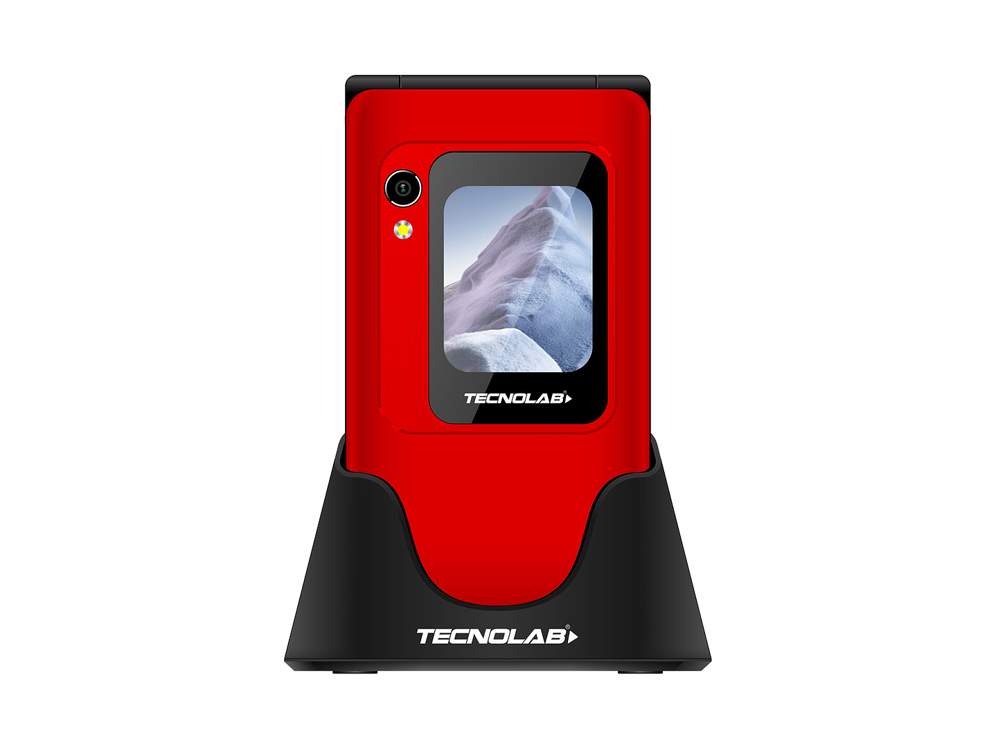 Celular Senior 4G Doble Pantalla BT TL705R Tecnolab Rojo 1