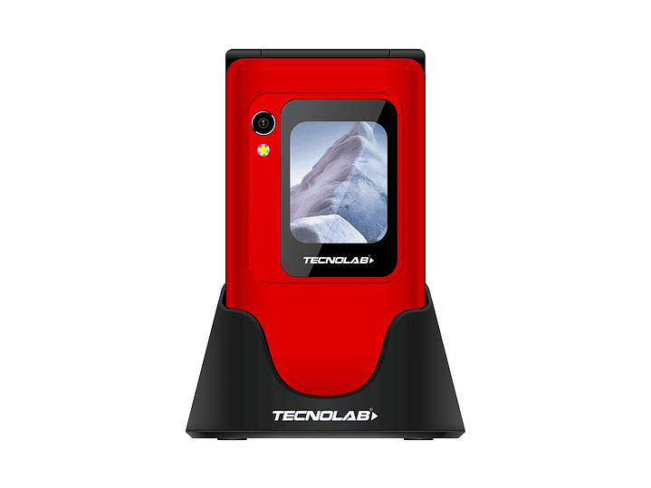 Celular Senior 4G Doble Pantalla BT TL705R Tecnolab Rojo 1