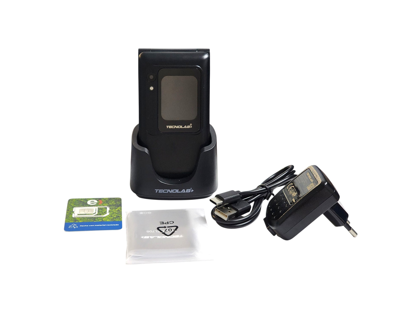 Celular Senior 4G Doble Pantalla BT TL705BK Tecnolab Negro 4