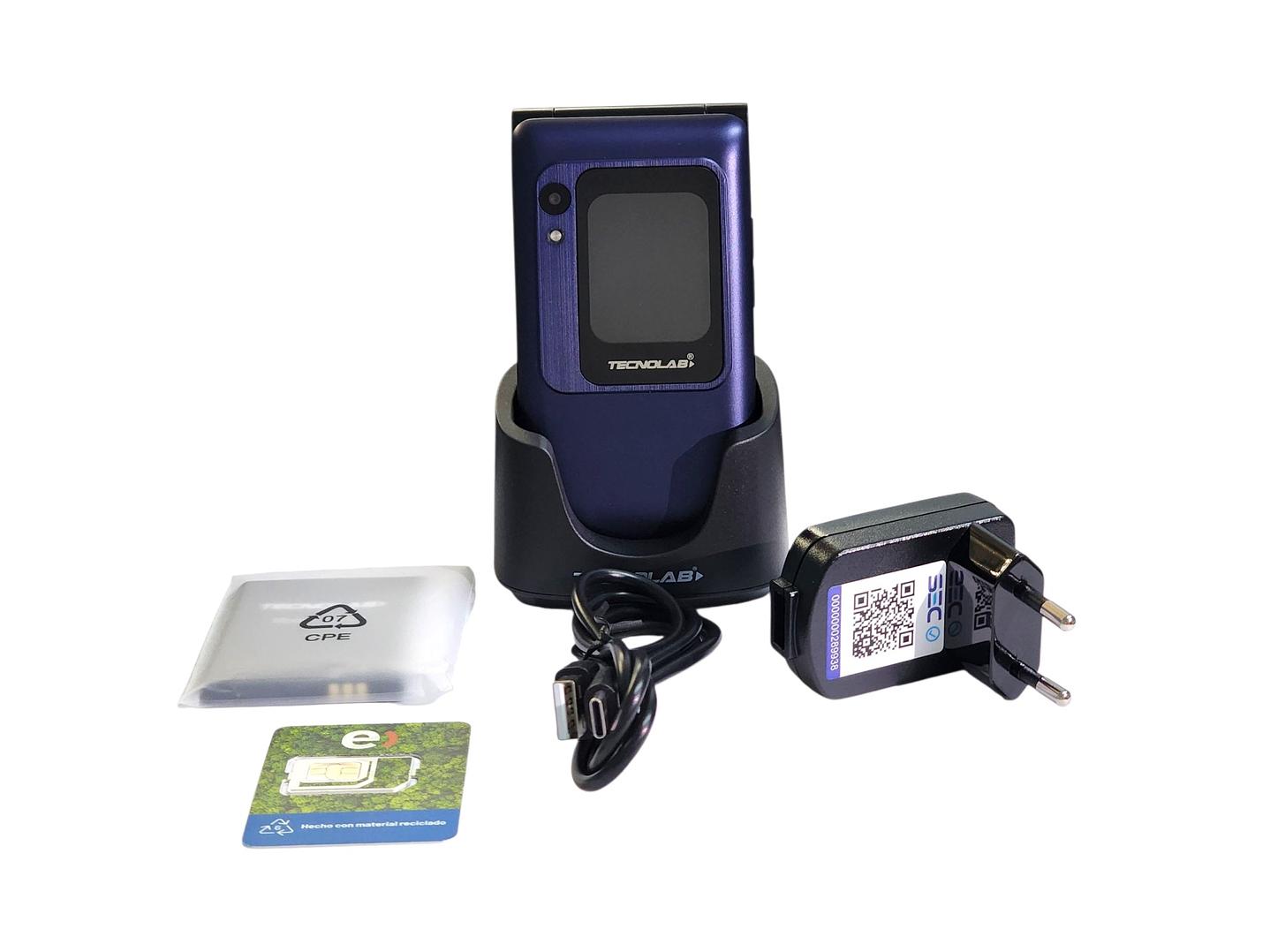 Celular Senior 4G Doble Pantalla BT TL705BL Tecnolab Azul 3