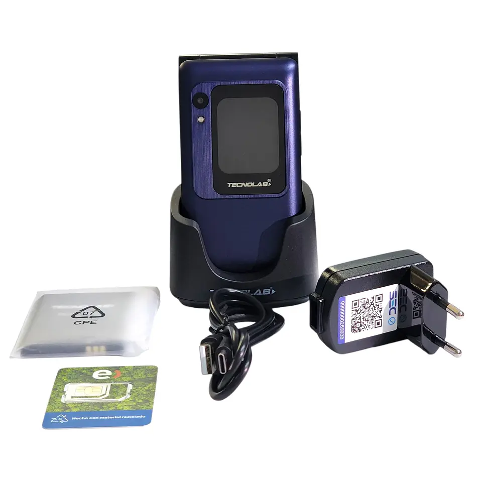 Celular Senior 4G Doble Pantalla BT TL705BL Tecnolab Azul 3