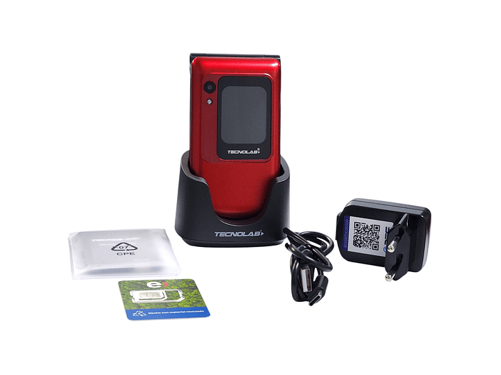 Celular Senior 4G Doble Pantalla BT TL705R Tecnolab Rojo 3