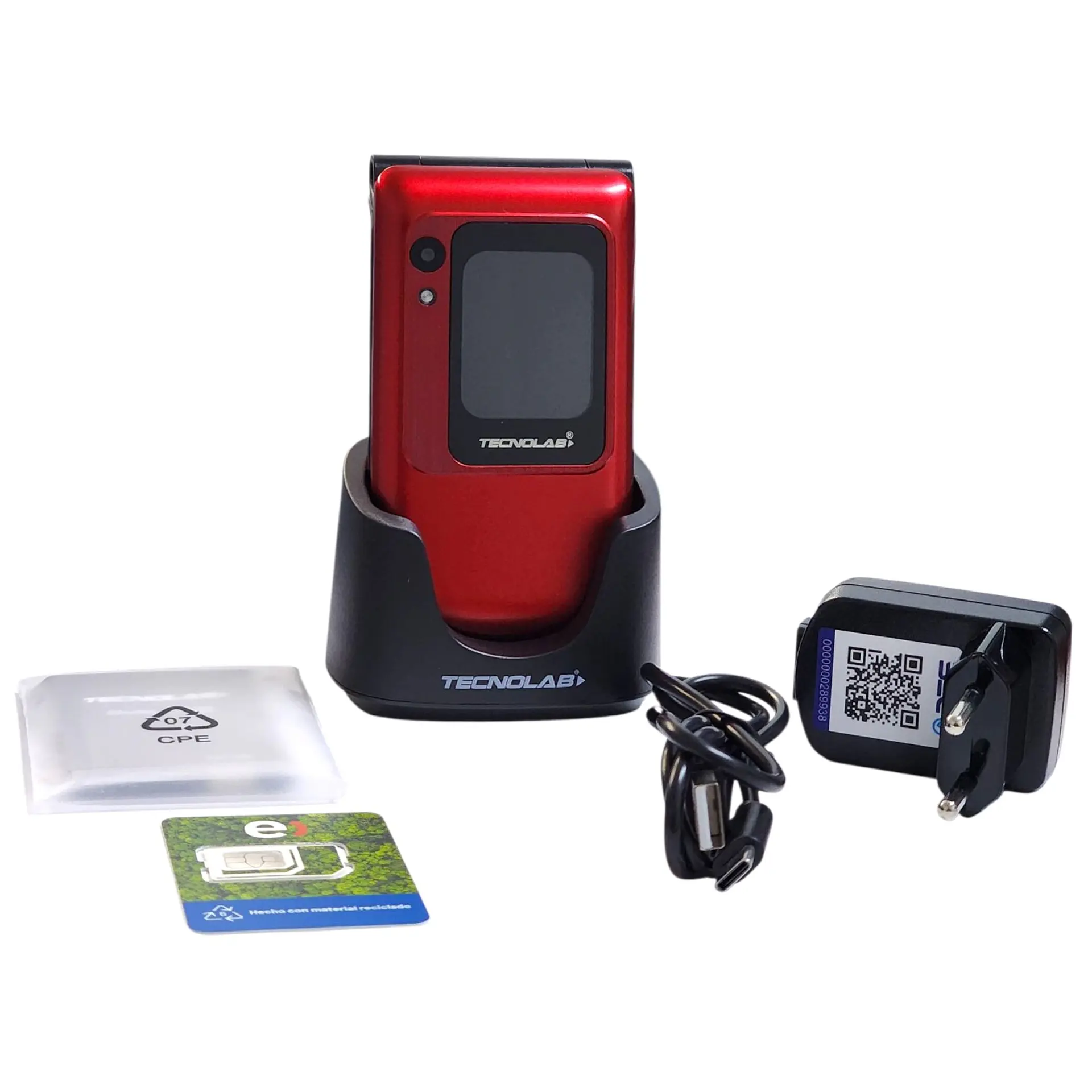 Celular Senior 4G Doble Pantalla BT TL705R Tecnolab Rojo 3
