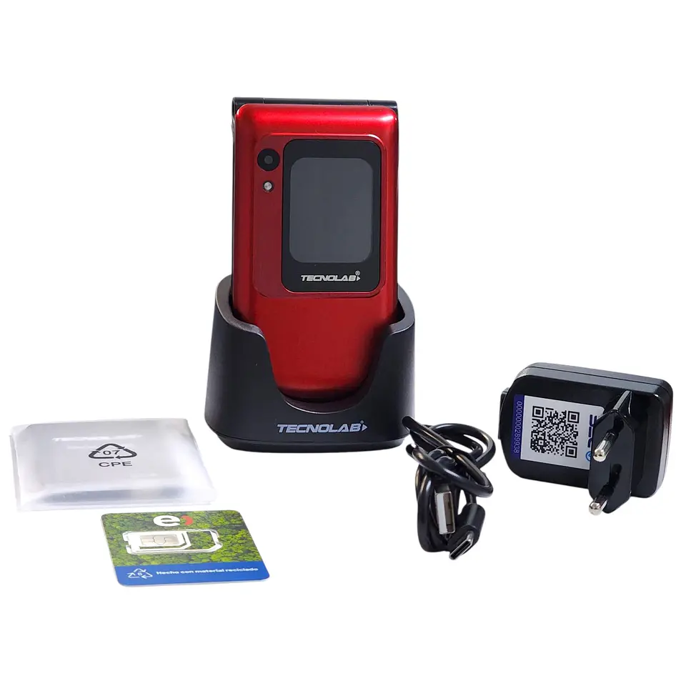 Celular Senior 4G Doble Pantalla BT TL705R Tecnolab Rojo 3
