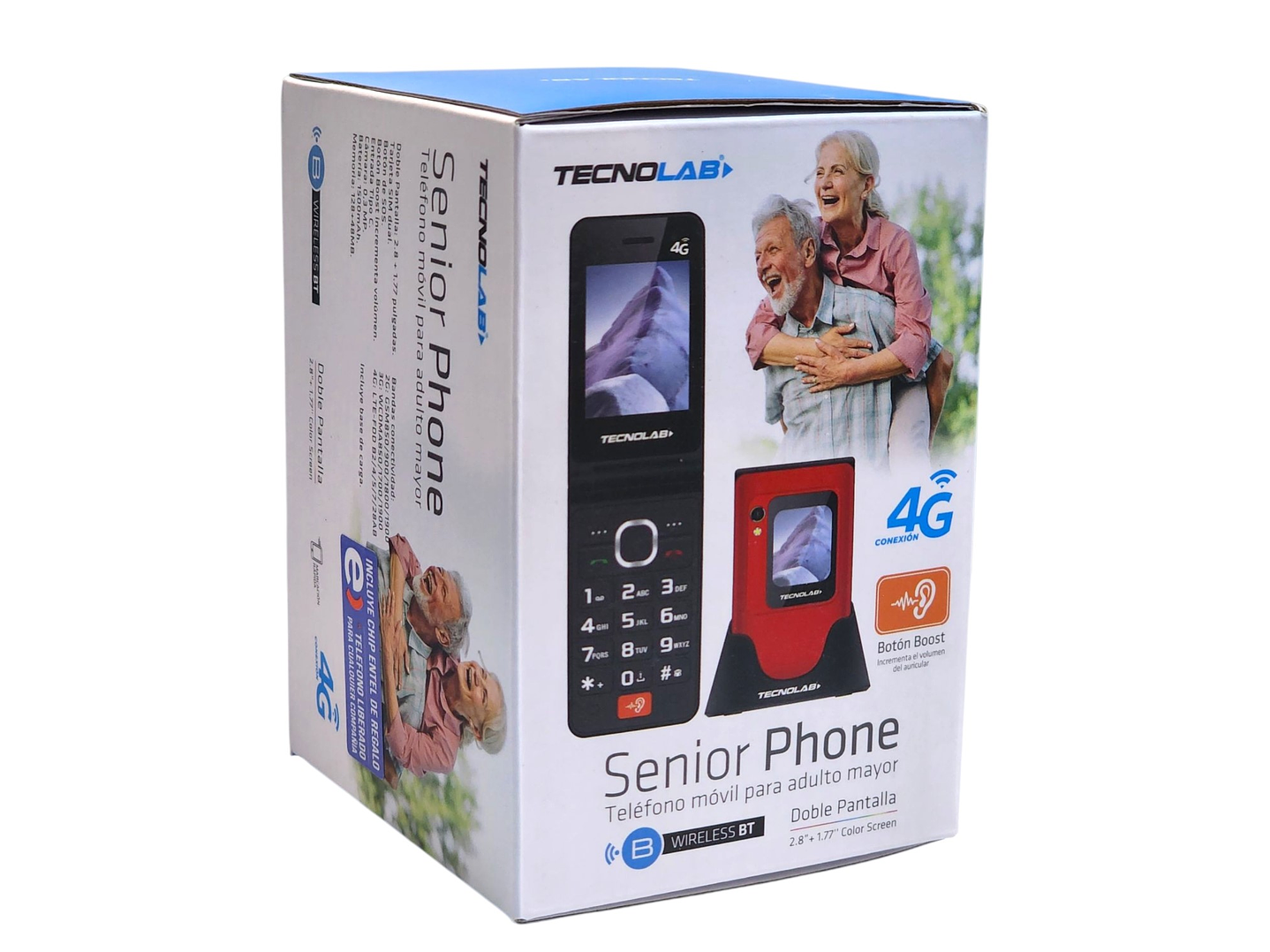 Celular Senior 4G Doble Pantalla BT TL705R Tecnolab Rojo 7
