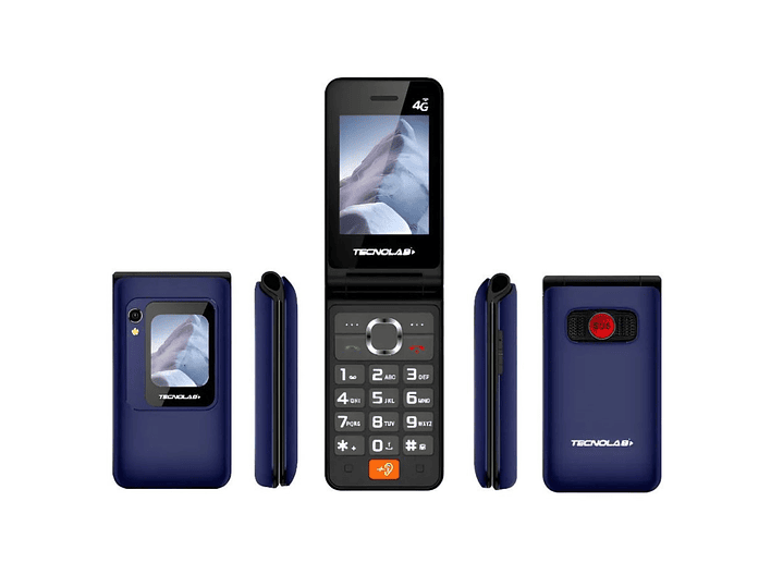 Celular Senior 4G Doble Pantalla BT TL705BL Tecnolab Azul 8