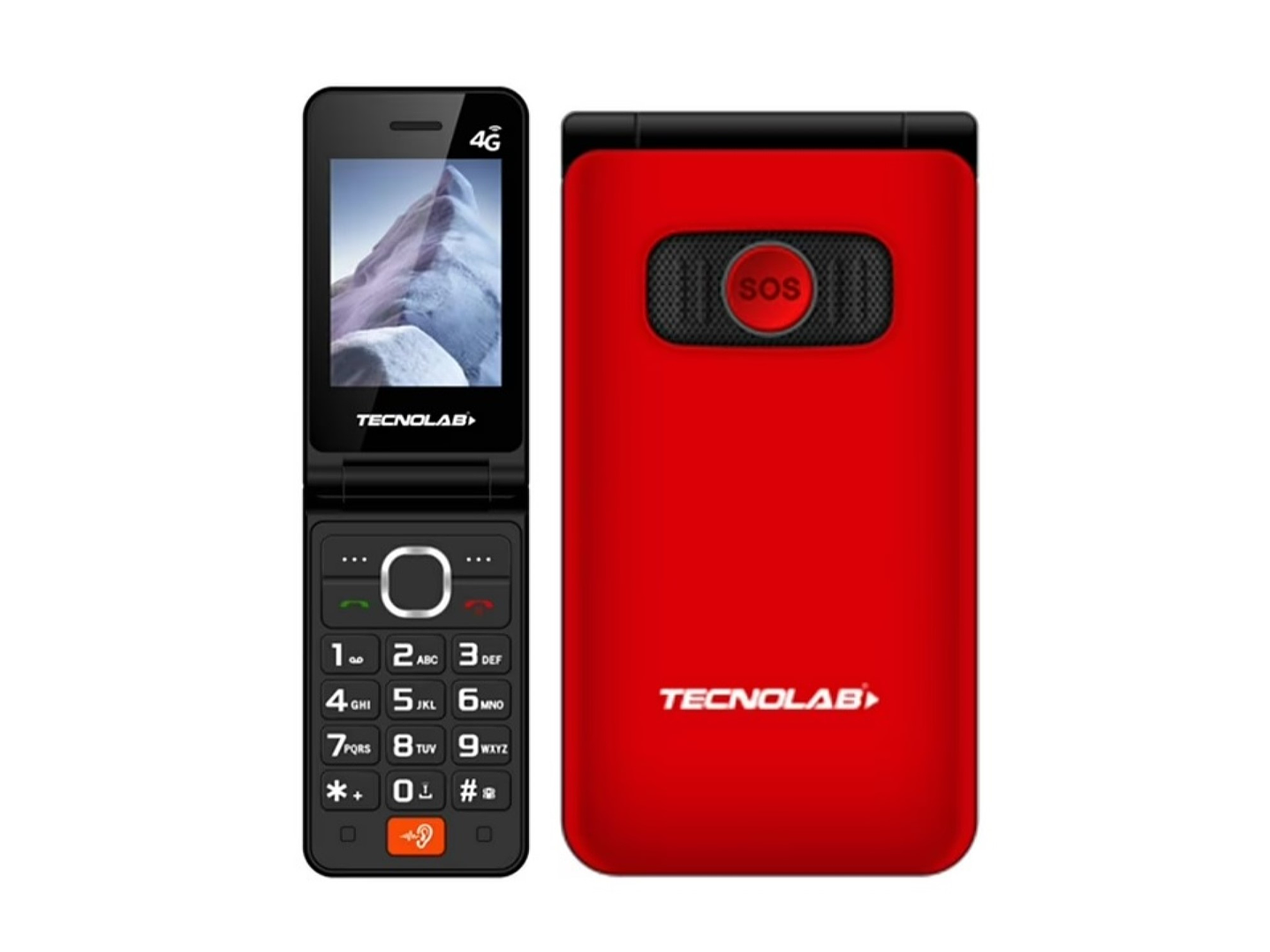 Celular Senior 4G Doble Pantalla BT TL705R Tecnolab Rojo 8