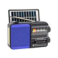 Radio Portátil Solar AM FM SW LED 15W TL653BL Tecnolab Azul - Miniatura 1