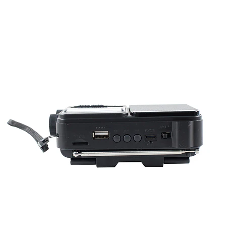 Radio Portátil Solar AM FM SW LED 15W TL653BK Tecnolab Negro