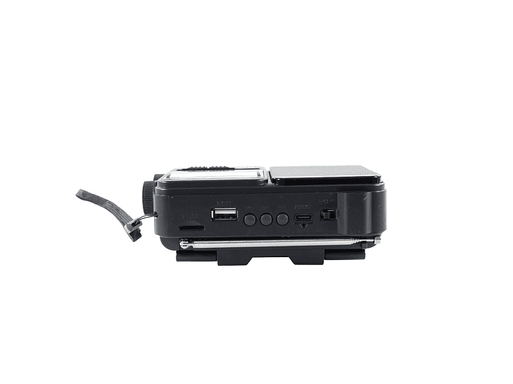 Radio Portátil Solar AM FM SW LED 15W TL653BK Tecnolab Negro 2