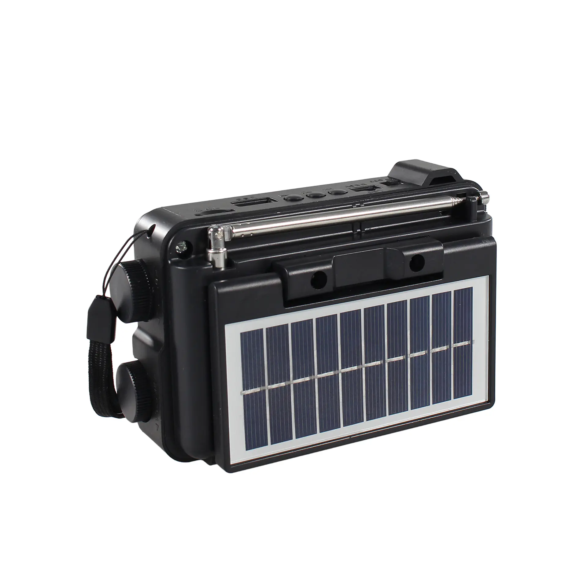 Radio Portátil Solar AM FM SW LED 15W TL653BK Tecnolab Negro 3