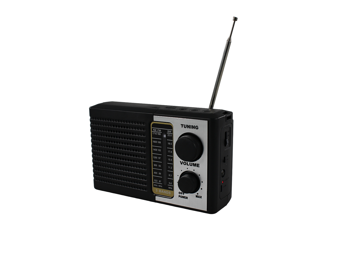 Radio Portátil solar AM FM SW 15W LED y USB TL636 Tecnolab 3