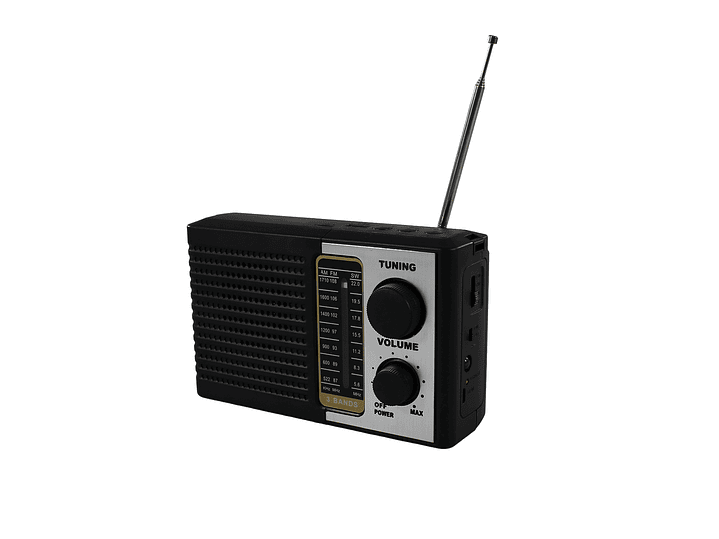 Radio Portátil solar AM FM SW 15W LED y USB TL636 Tecnolab 3