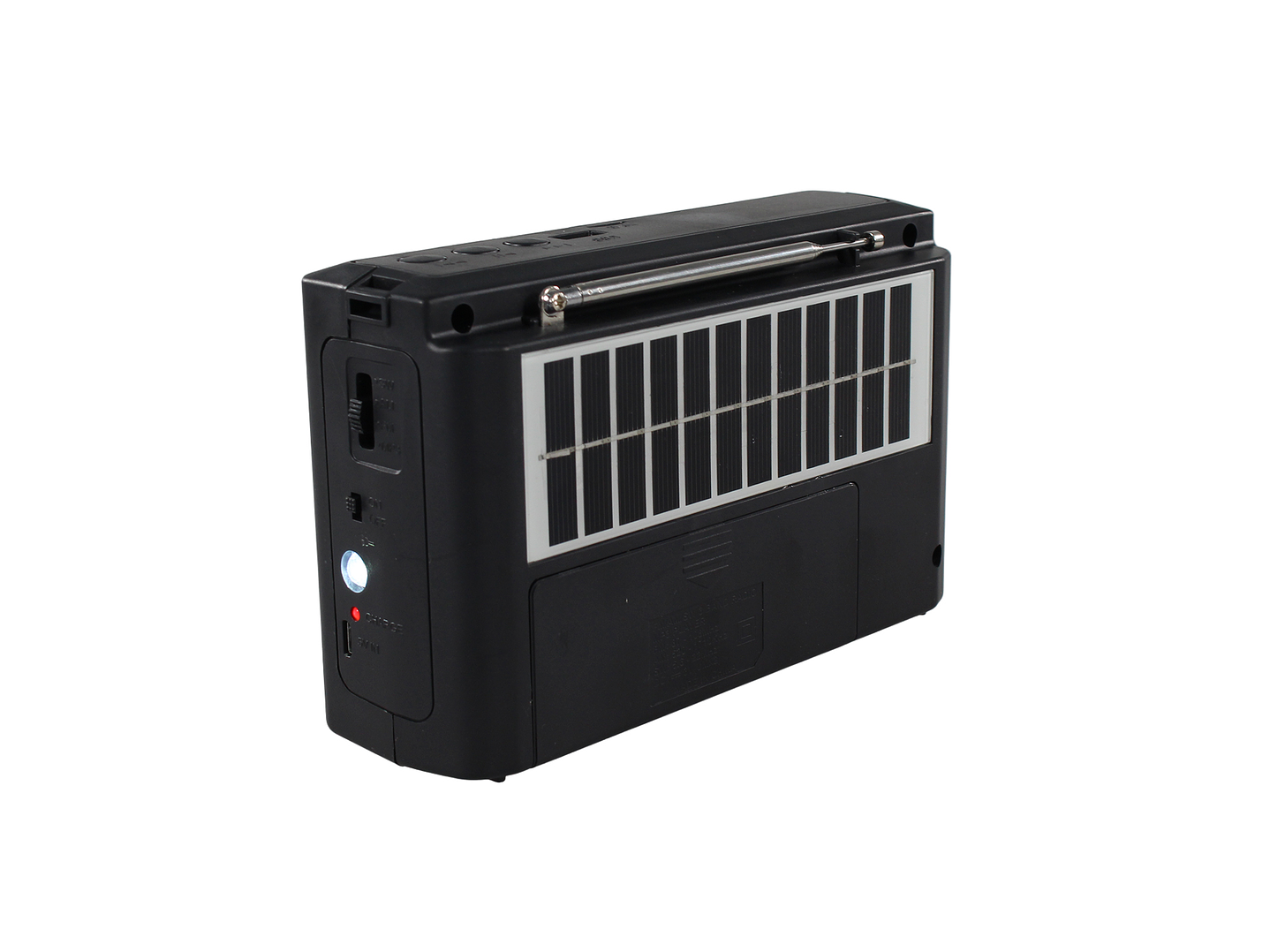 Radio Portátil solar AM FM SW 15W LED y USB TL636 Tecnolab 5