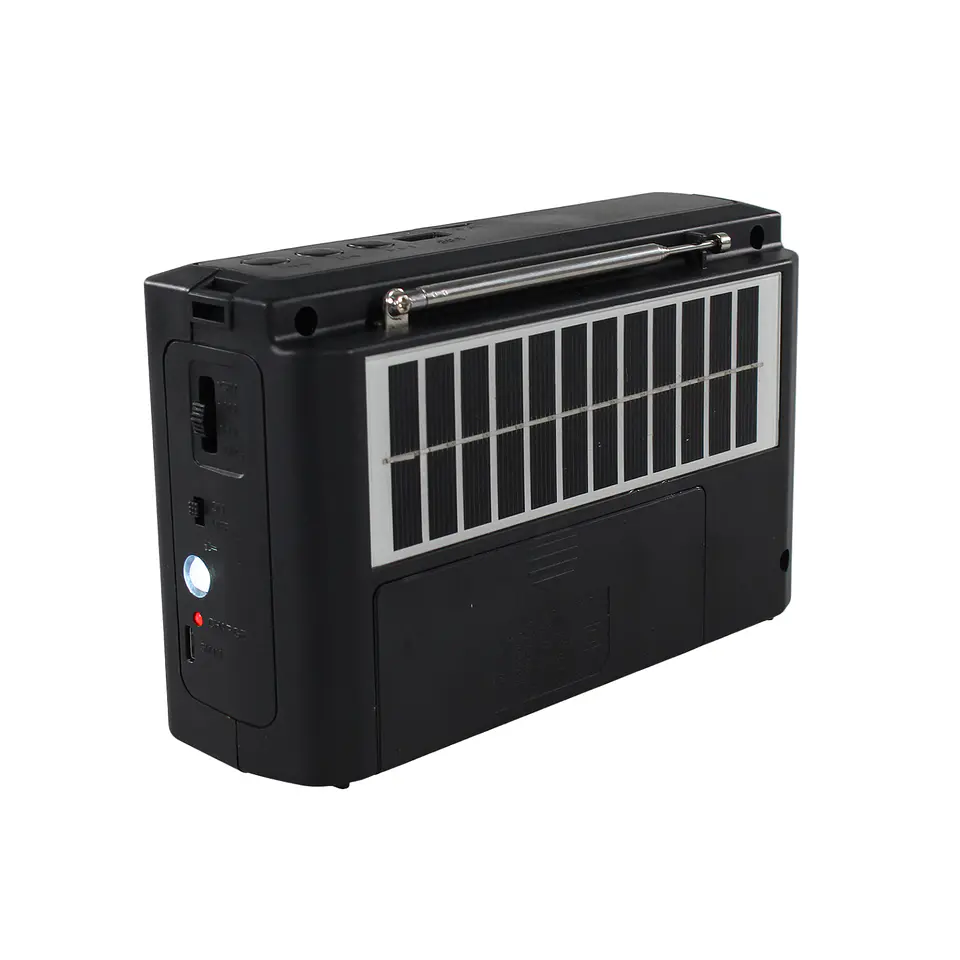 Radio Portátil solar AM FM SW 15W LED y USB TL636 Tecnolab 5