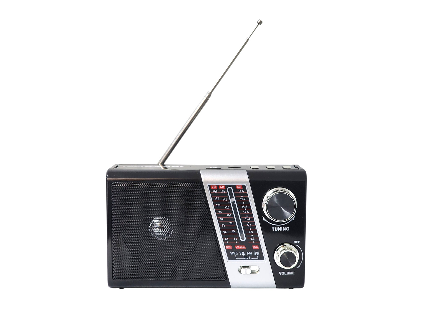 Radio Portátil AM FM SW Solar Band 3 LED USB TL635 Tecnolab 1