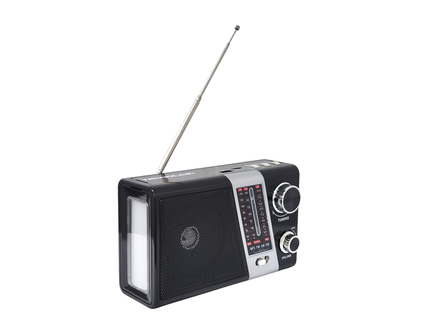 Radio Portátil AM FM SW Solar Band 3 LED USB TL635 Tecnolab 2