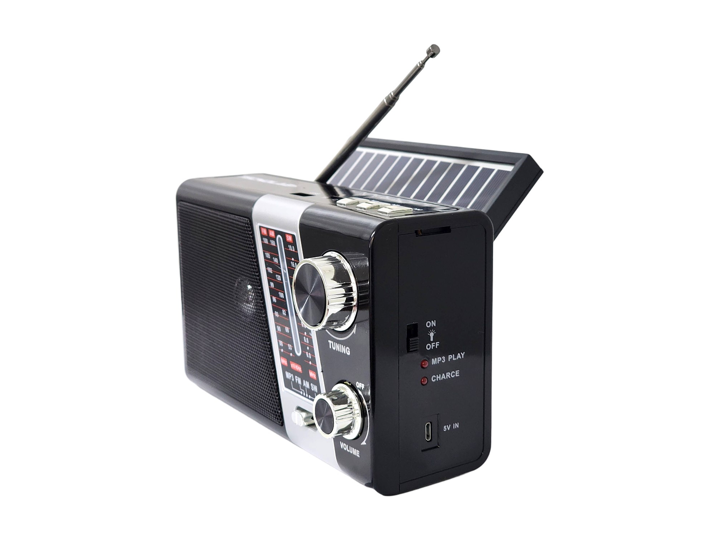 Radio Portátil AM FM SW Solar Band 3 LED USB TL635 Tecnolab 3