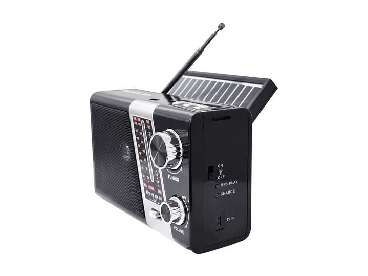 Radio Portátil AM FM SW Solar Band 3 LED USB TL635 Tecnolab 3