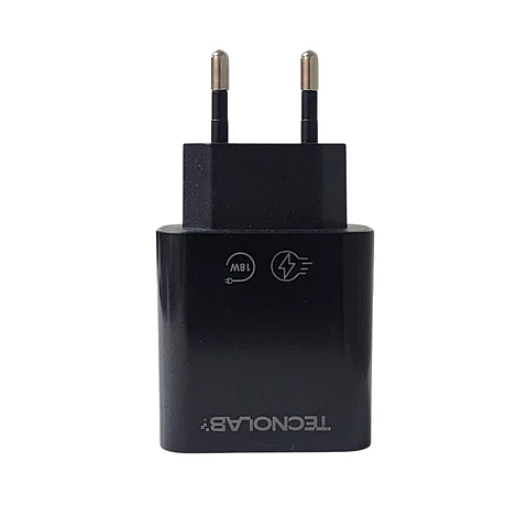 Cargador de Pared 18W QC + Cable USB a LTNG TL466BK Tecnolab
