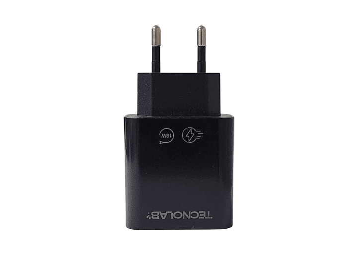 Cargador de Pared 18W QC + Cable USB a LTNG TL466BK Tecnolab 2