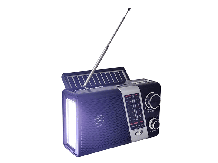 Radio Portátil AM FM SW Solar Band 3 LED USB TL635 Tecnolab 4