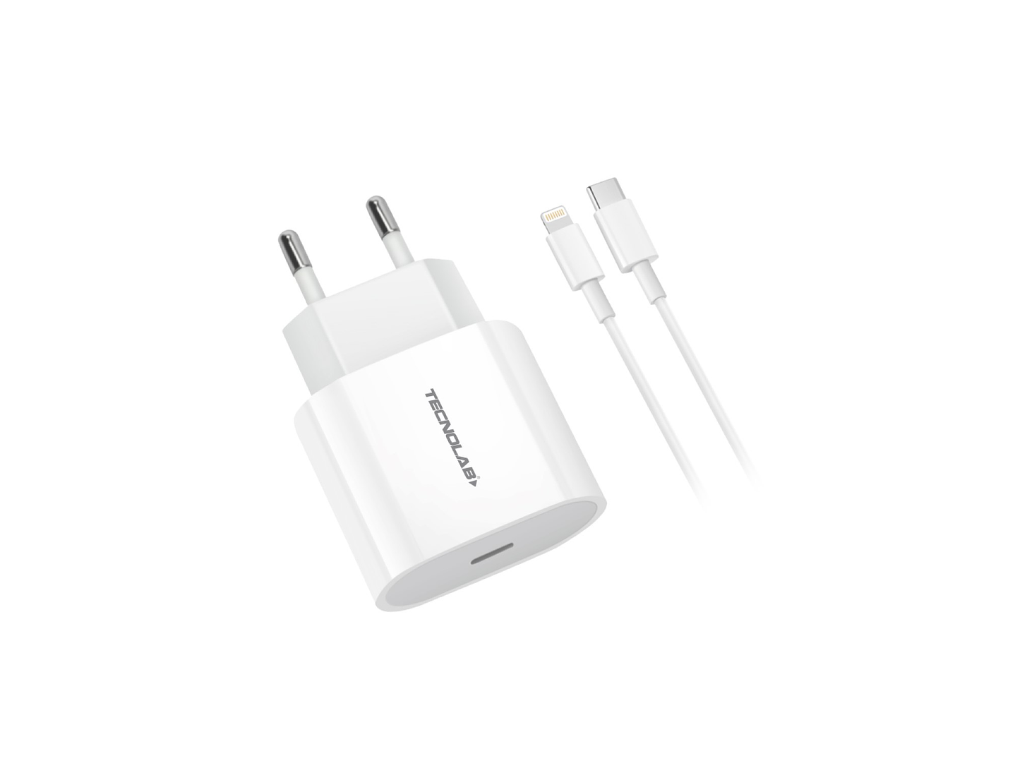 Cargador de Pared 20W + Cable USB-C a LTNG TL465 Tecnolab 1