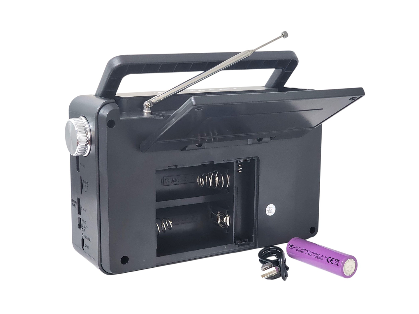 Radio Portátil Solar BT USB LED PowerSun TL637 Tecnolab 4