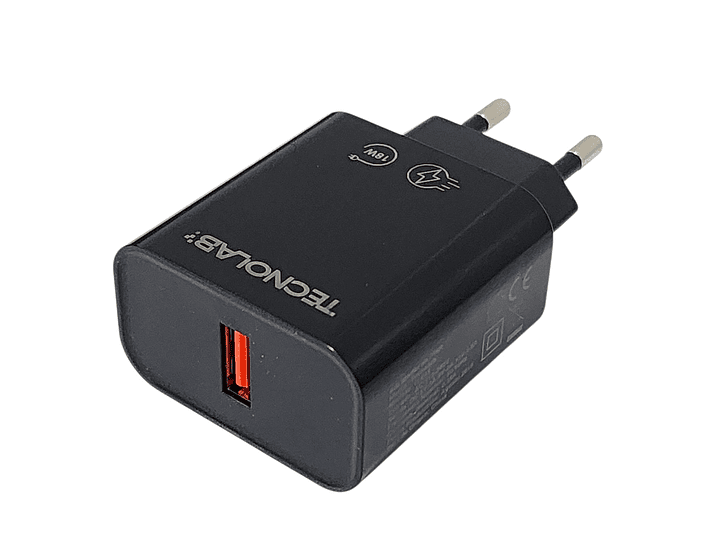 Cargador de Pared 18W QC + Cable USB a LTNG TL466BK Tecnolab 4