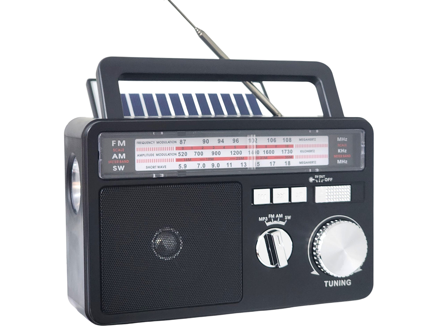 Radio Portátil Solar BT USB LED PowerSun TL637 Tecnolab 6