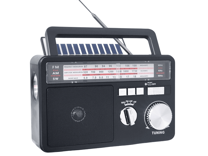 Radio Portátil Solar BT USB LED PowerSun TL637 Tecnolab 6
