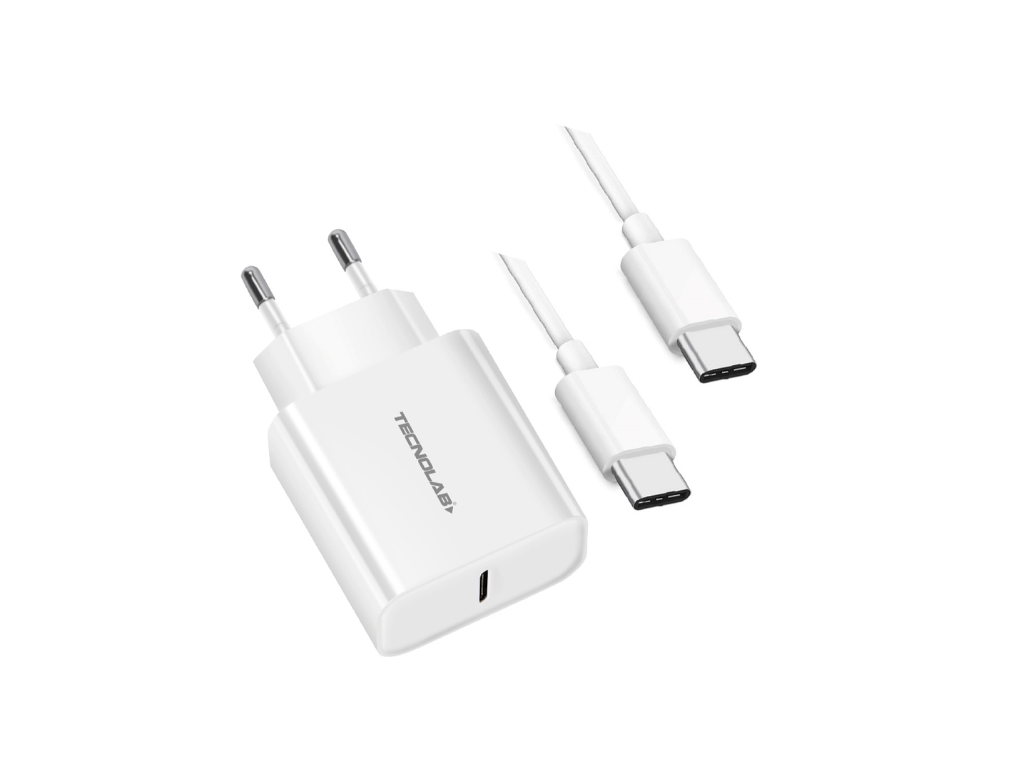 Cargador Rápido 3.0 18W + Cable USB-C a USB-C TL094 Tecnolab 1