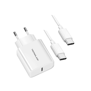 Cargador Rápido 3.0 18W + Cable USB-C a USB-C TL094 Tecnolab